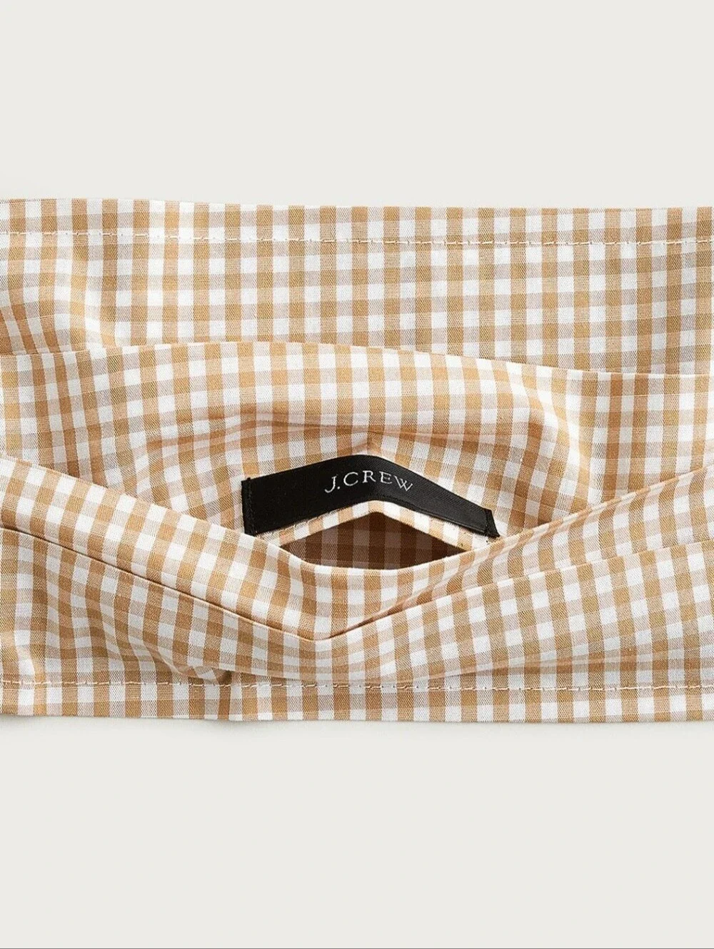 J. CREW non-medical face masks Set Of 3 Neutral Checks and Stripes BNWT 1 Left